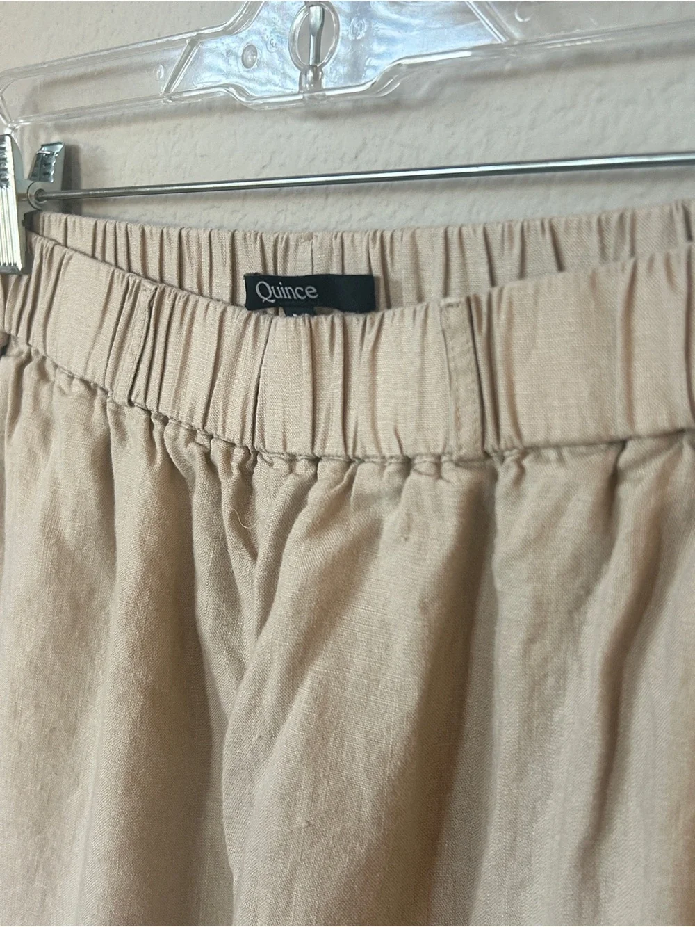 Quince 100% Linen Pull-On Pants, Flax, Size M